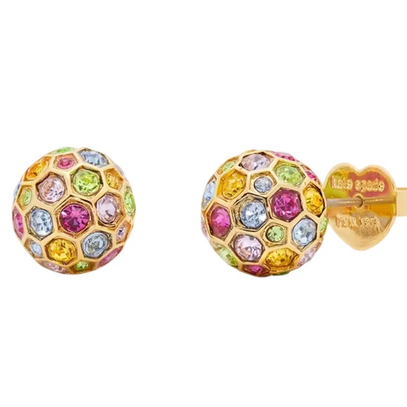 KATE SPADE • Multicolor On The Ball Soccer Stud Earrings - Picture 3 of 7